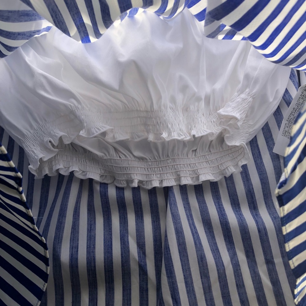 Zara Off Shoulder Striped Top - Picture 3 of 3
